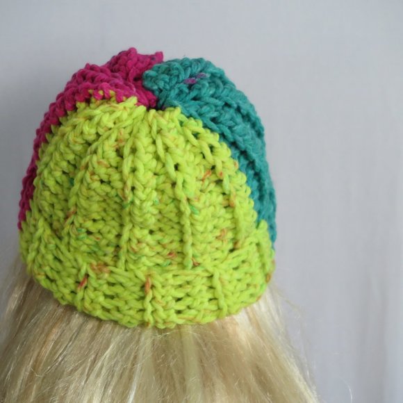 NEW Hand Crocheted Multi-Color Boho Beanie Snood Set - Picture 5 of 10
